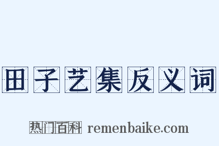 田子艺集反义词是什么意思的图片